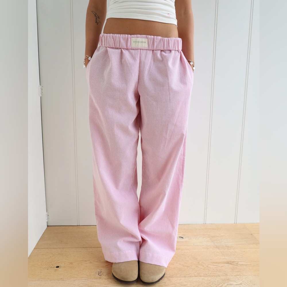 Pink Striped Lounge Pants